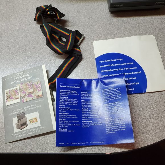 POLAROID Spectra 2 Instant Film Camera (comes with booklets, strap & case) Good - Picture 2 of 11